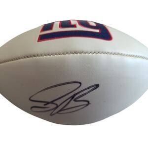 Saquon Barkley Autographed Giants Logo Football (Fanatics COA)
